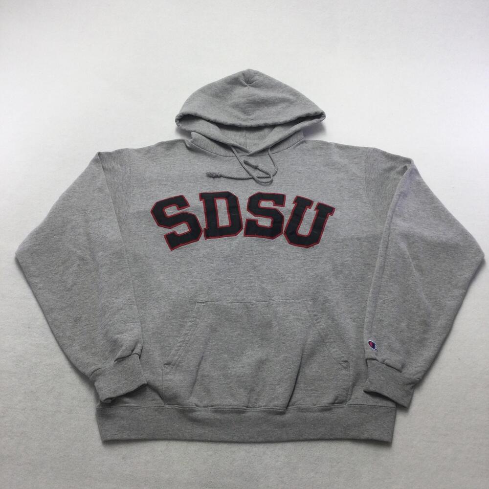 San Diego State Aztecs Sweatshirt Mens Large Gray NCAA College Champion Hoodie